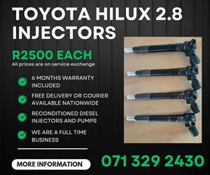 TOYOTA HILUX 2.8 INJECTORS FOR SALE WITH WARRANTY 