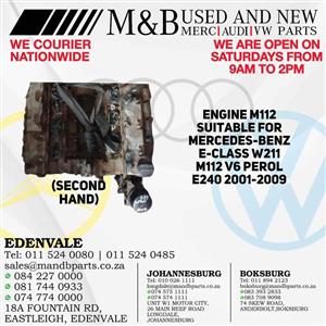 Engine M112 (Second Hand) Suitable for Mercedes-Benz E-Class W211 M112 V6 Petrol E