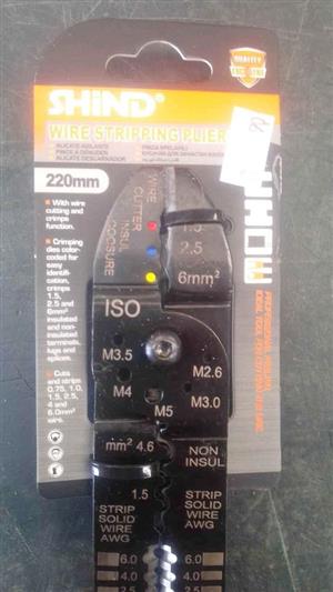 BRAND NEW SHIND 220 MM WIRE STRIPPING PLIERS