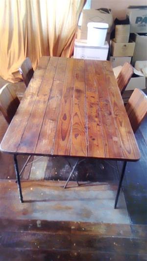 Table and 4 chairs for sale