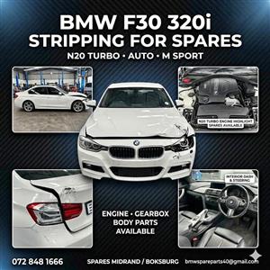 BMW F30 320i N20 Auto M Sport 2015 – Stripping for Spares 