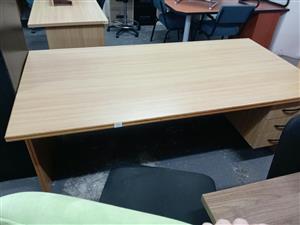 Large oak office desk