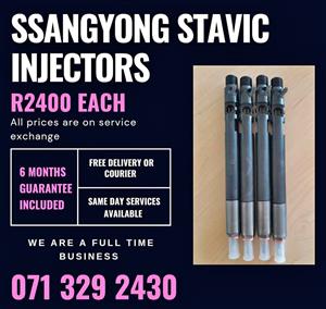 SSANGYONG STAVIC  INJECTORS FOR SALE WITH WARRANTY INCLUDED