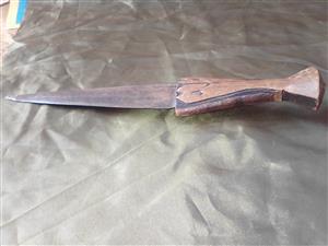 An ancient Zulu spear