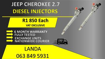 JEEP CHEROKEE 2.7 DIESEL INJECTORS FOR SALE OR RECON WITH WARRANTY              