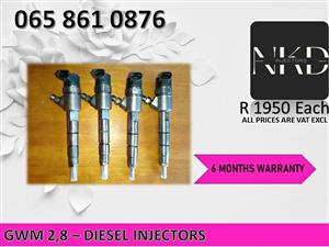 GWM 2.8 DIESEL INJECTORS RECONDITION OR BUY NEW