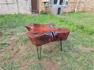 Coffee table with live edge