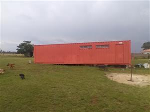 12m long container  can be used for storage  or office or shop 