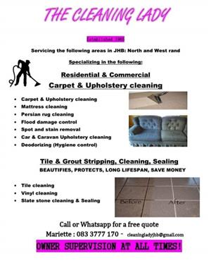 Carpet and upholstery cleaning 
