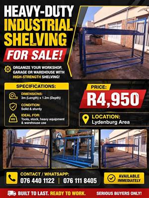 HEAVY-DUTY INDUSTRIAL SHELVING