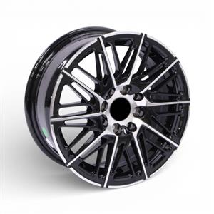 14″ Zm291 4/100 & 4/108 Black Machine Face Alloy Wheels