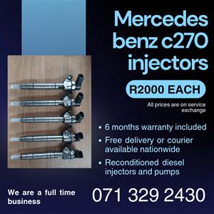 MERCEDES BENZ C270 INJECTORS FOR SALE WITH WARRANTY INCLUDED 
