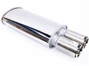 F1x Montoya 76mm Twin Pipe Stainless Steel Backbox