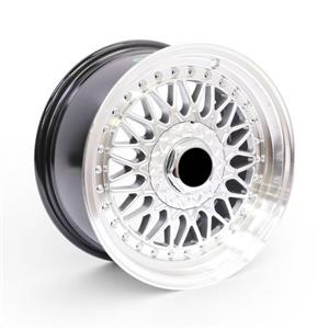 15″ KS031 4/100 & 4/114 Silver Machine Lip Alloy Wheels