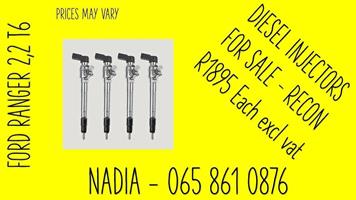 FORD RANGER 2,2 T6 DIESEL INJECTORS FOR SALE WE SELL ON EXCHANGE OR RECON