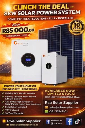 8Kw full solar system installed