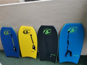4 Reef Body Boards with cover