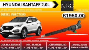 Hyundai Santafe 2.0L Diesel Injectors 