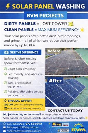 Solor Panel Cleaning Services
