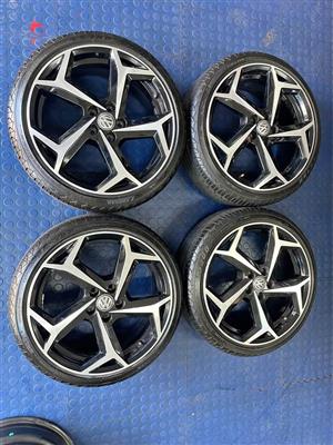 17 INCH VW POLO RLINE (OEM) DESIGN RIM SET PRE-OWNED + TYRES