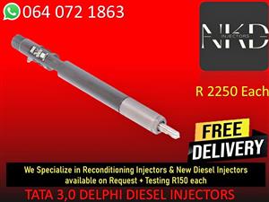 DIESEL INJECTORS FOR TATA 3,0 DELPHI DIESEL INJECTORS FOR SALE