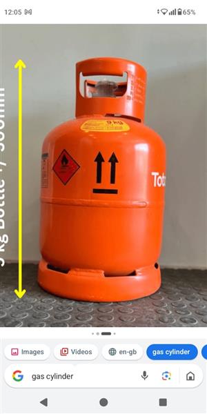 Gas cylinder blikhoender an smoker stand