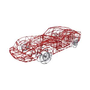 Handcrafted Wire Mesh Ferrari 250 GTO Model Car