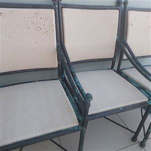 Cast iron chairs x6