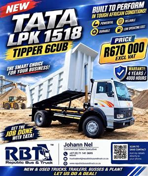 NEW TATA LPK 1518 TIPPER  6CUB