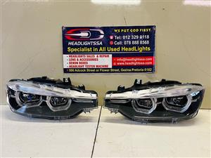 BMW F30 LCI left and right side LED headlights (shadow)