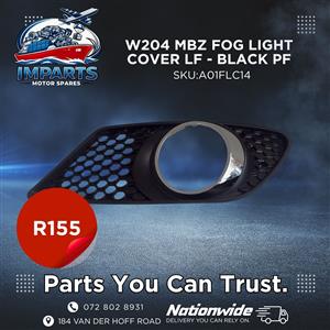 W204 Fog Light Cover LF Black 