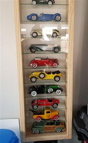 Model cars, trains etc. Display Cabinets, Led /Lights and Glass shelves, Dust Proof !