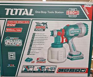 Brand New Total Tools Cordless Spray Gun Kit, 20V, 800ml/min