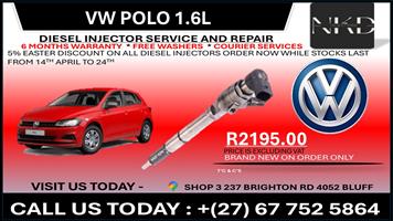 Vw Polo 1.6L Diesel Injectors on recondition