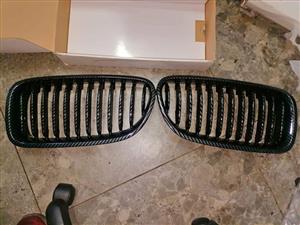 Bmw 5 Series F10/F11 Front Kidney Grills Carbon Fibre Coated