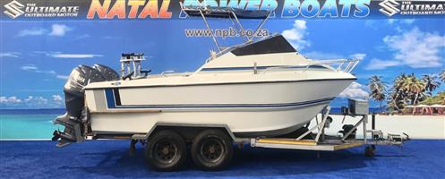  2005 MODEL COBRA CAT 530 ON TRAILER 2 X 115 YAMAHA 4 STROKES 