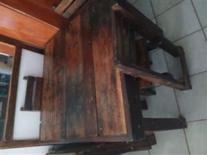Sleeper wood table and chairs