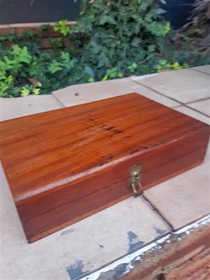 Vintage wooden box with dove tails 