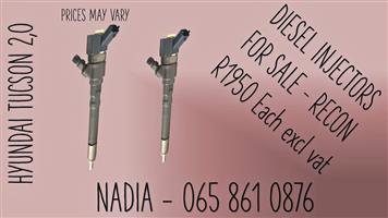 HYUNDAI TUCSON 2.0 DIESEL INJECTORS FOR SALE WE SELL ON EXCHANGE OR RECON