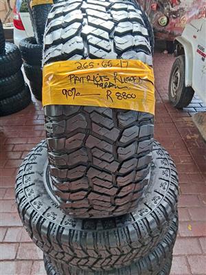 4x Patriots Rugged Terain 90% tread