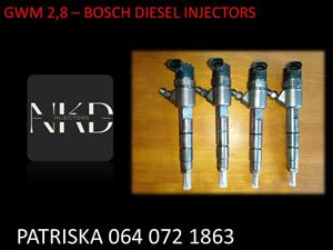 GWM 2,8 BOSCH DIESEL INJECTORS FOR SALE