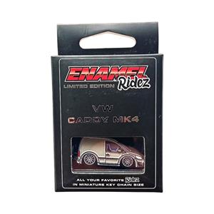 VW Caddy Mk4 Light Grey - Die-Cast Enamel Keychain