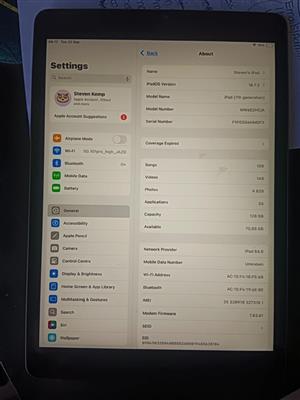 Apple iPad 10.2" 128GB WiFi 7th Gen + Charging Cable - Grey