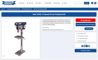 MAC AFRIC 12 Speed 25 mm Pedestal Drill