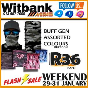 Buff Gen Assorted Colours ONLY R36!