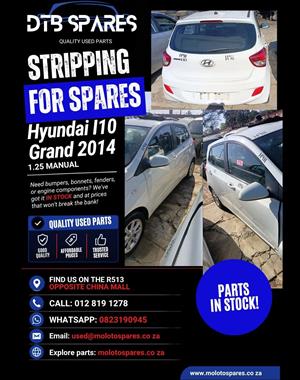 Hyundai I10 Grand 2014 1.25 Manual stripping for parts