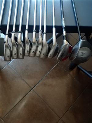 Used golf clubs King Cobra ufi irons S, P, tour992 60 wedge, 5-9 irons, 