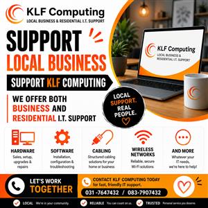 Local IT Support – KLF Computing We don't only look after business users 