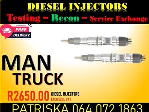 GET YPOUR DIESEL INJECTORS FOR MAN TRUCK INJECTORS NEW OR RECON