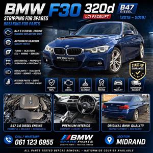 BMW F30 320d B47 LCI Facelift (2015–2018) Stripping for Spares